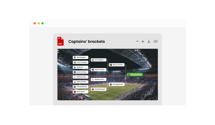 Bracket Maker - Save Brackets for Wagtail as an image or PDF
