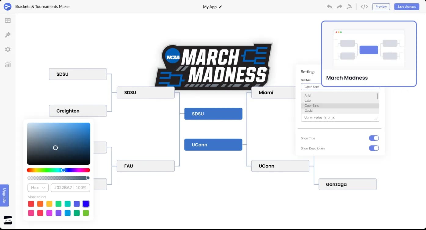 Create NCAA Pick'em Bracket